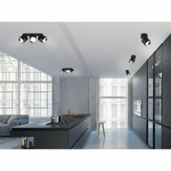 Luminaires Trio Plafonnier Trio GUAYANA Noir, 3 lumières* Spots Et Projecteurs