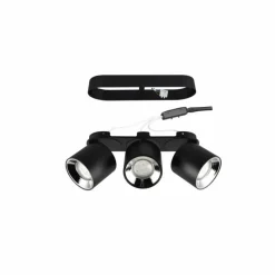 Luminaires Trio Plafonnier Trio GUAYANA Noir, 3 lumières* Spots Et Projecteurs