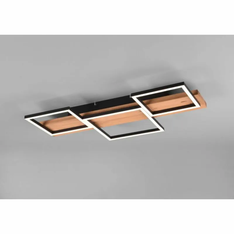 Lampes En Bois-Luminaires Trio Plafonnier Trio Harper LED Écru, Noir, Blanc, 1 lumière