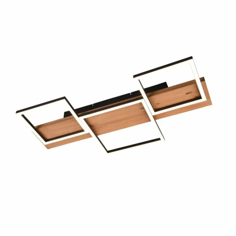 Lampes En Bois-Luminaires Trio Plafonnier Trio Harper LED Écru, Noir, Blanc, 1 lumière