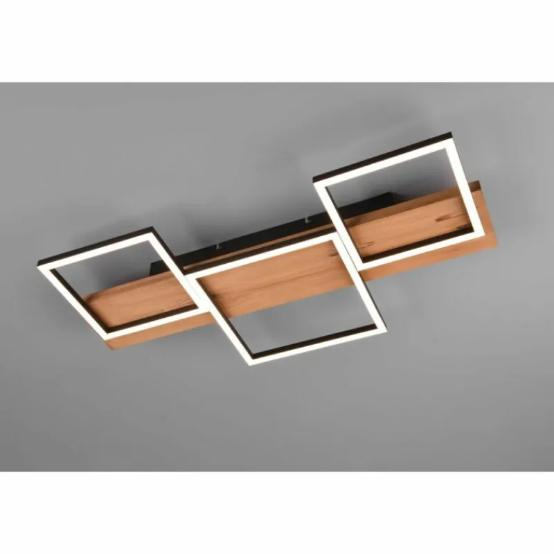 Lampes En Bois-Luminaires Trio Plafonnier Trio Harper LED Écru, Noir, Blanc, 1 lumière