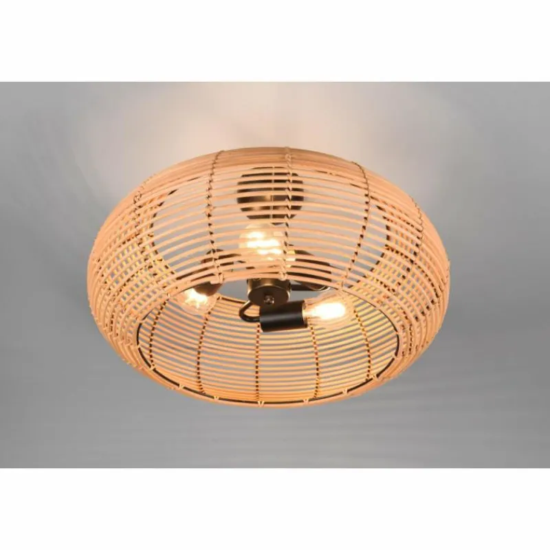 Lampes En Bois-Luminaires Trio Plafonnier Trio Inga Écru, 3 lumières