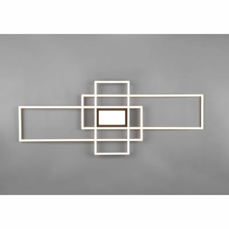 Luminaires Trio Plafonnier Trio Irvine LED Laiton, Noir, 1 lumière, Télécommandes* Éclairage Led