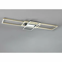 Luminaires Trio Plafonnier Trio Irvine LED Laiton, Noir, 1 lumière, Télécommandes* Éclairage Led