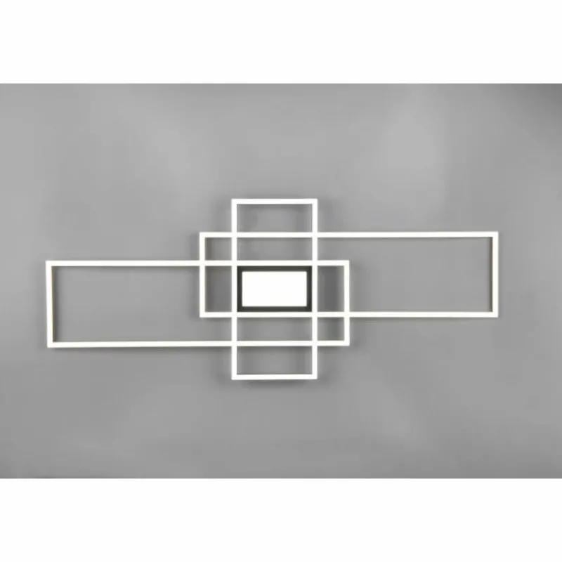 Luminaires Trio Plafonnier Trio Irvine LED Laiton, Noir, 1 lumière, Télécommandes* Éclairage Led