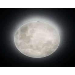 Luminaires Rustiques-Luminaires Trio Plafonnier Trio Leuchten LUNAR LED Blanc, 1 lumière, Télécommandes