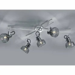 Luminaires Trio Plafonnier Trio Leuchten KOLANI Chrome, 5 lumières