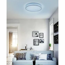 Luminaires Trio Plafonnier Trio Leuchten WiZ DIAMO LED Blanc, 1 lumière, Télécommandes, Changeur de couleurs