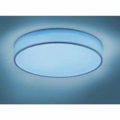 Luminaires Trio Plafonnier Trio Leuchten WiZ DIAMO LED Blanc, 1 lumière, Télécommandes, Changeur de couleurs