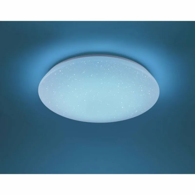 Luminaires Trio Plafonnier Trio Leuchten WiZ CHARLY LED Blanc, 1 lumière, Télécommandes, Changeur de couleurs