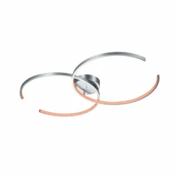 Luminaires Trio Plafonnier Trio Leuchten WIZ CITIZEN LED Nickel mat, 2 lumières, Télécommandes, Changeur de couleurs