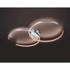 Luminaires Trio Plafonnier Trio Leuchten WIZ CITIZEN LED Nickel mat, 2 lumières, Télécommandes, Changeur de couleurs