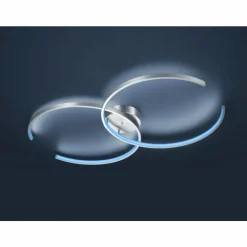 Luminaires Trio Plafonnier Trio Leuchten WIZ CITIZEN LED Nickel mat, 2 lumières, Télécommandes, Changeur de couleurs