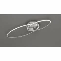 Luminaires Trio Plafonnier Trio Leuchten AVUS LED Nickel mat, 1 lumière* Éclairage Led