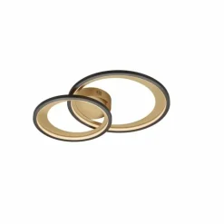 Luminaires Rustiques-Luminaires Trio Plafonnier Trio Leuchten GRANADA LED Noir, 1 lumière