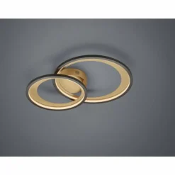 Luminaires Rustiques-Luminaires Trio Plafonnier Trio Leuchten GRANADA LED Noir, 1 lumière