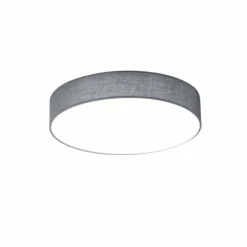 Lampes En Tissu-Luminaires Trio Plafonnier Trio LUGANO LED Gris, 1 lumière