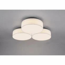 Lampes En Tissu-Luminaires Trio Plafonnier Trio Lugano LED Blanc, 1 lumière