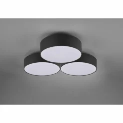 Lampes En Tissu-Luminaires Trio Plafonnier Trio Lugano LED Noir, 1 lumière