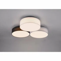 Lampes En Tissu-Luminaires Trio Plafonnier Trio Lugano LED Blanc, 1 lumière