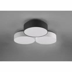 Lampes En Tissu-Luminaires Trio Plafonnier Trio Lugano LED Blanc, 1 lumière