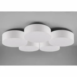 Lampes En Tissu-Luminaires Trio Plafonnier Trio Lugano LED Blanc, 1 lumière