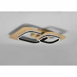 Lampes Dorées-Luminaires Trio Plafonnier Trio Lugo LED Noir doré, 1 lumière