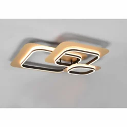 Lampes Dorées-Luminaires Trio Plafonnier Trio Lugo LED Noir doré, 1 lumière