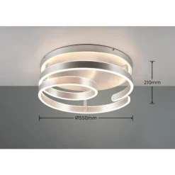 Luminaires Trio Plafonnier Trio Marnie LED Aluminium brossé, 1 lumière* Éclairage Led