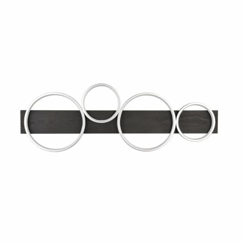 Lampes En Bois-Luminaires Trio Plafonnier Trio Medera LED Noir, Titane, 1 lumière