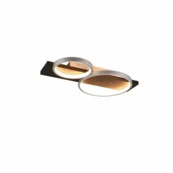 Lampes En Bois-Luminaires Trio Plafonnier Trio Medera LED Noir, Titane, 1 lumière