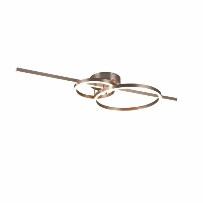 Luminaires Trio Plafonnier Trio MONTILLA LED Nickel mat, 1 lumière, Télécommandes* Éclairage Led