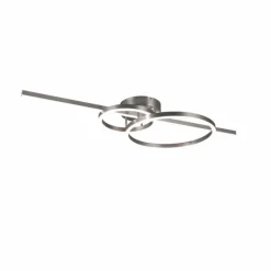 Luminaires Trio Plafonnier Trio MONTILLA LED Nickel mat, 1 lumière, Télécommandes* Éclairage Led