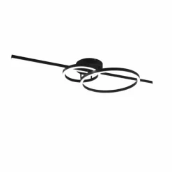 Luminaires Trio Plafonnier Trio MONTILLA LED Noir, 1 lumière, Télécommandes* Éclairage Led