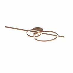 Luminaires Trio Plafonnier Trio MONTILLA LED Brun, 1 lumière, Télécommandes* Éclairage Led