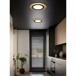 Lampes Dorées-Luminaires Trio Plafonnier Trio MORGAN LED Or, Noir, 1 lumière, Télécommandes