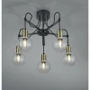 Lampes Industrielles-Luminaires Trio Plafonnier Trio NACHO Noir, 5 lumières