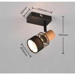 Luminaires Trio Plafonnier Trio NANDINI Noir, 1 lumière* Spots Et Projecteurs