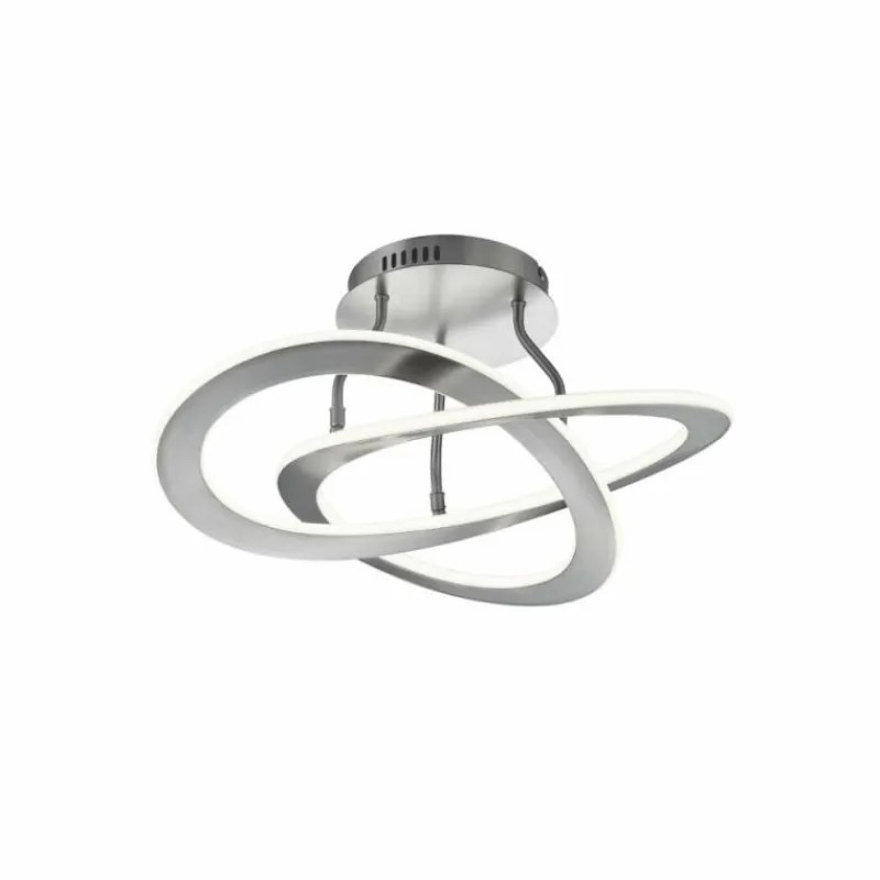 Luminaires Trio Plafonnier Trio OAKLAND LED Nickel mat, 1 lumière* Éclairage Led