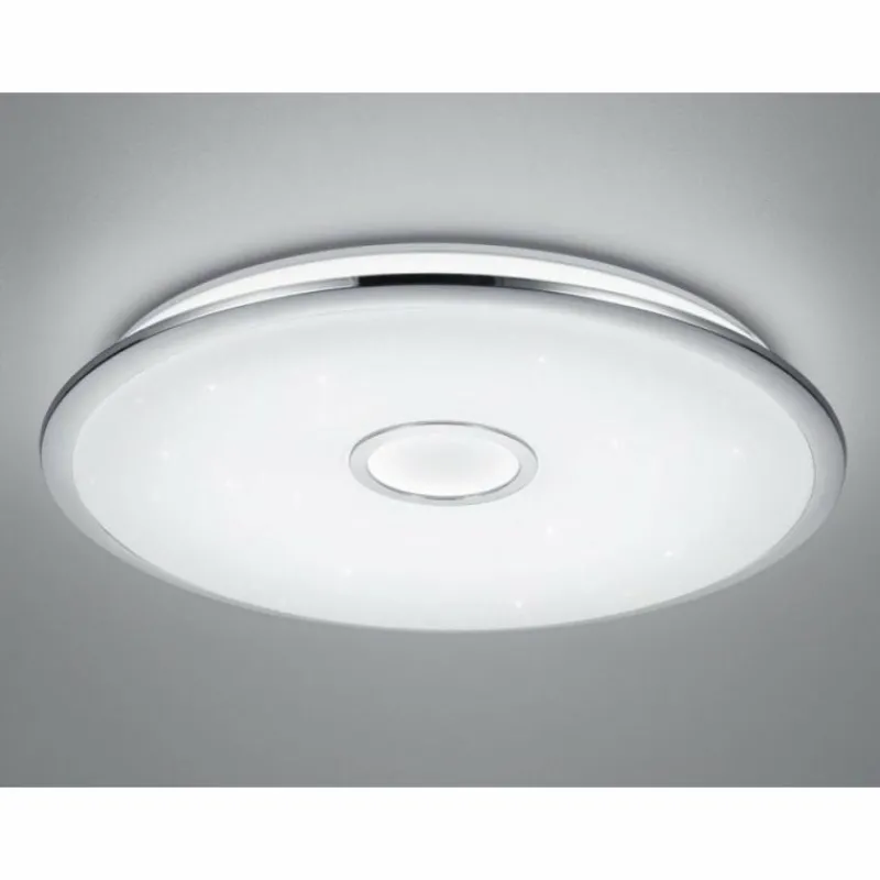 Luminaires Trio Plafonnier Trio OSAKA LED Chrome, 1 lumière, Télécommandes* Éclairage Led