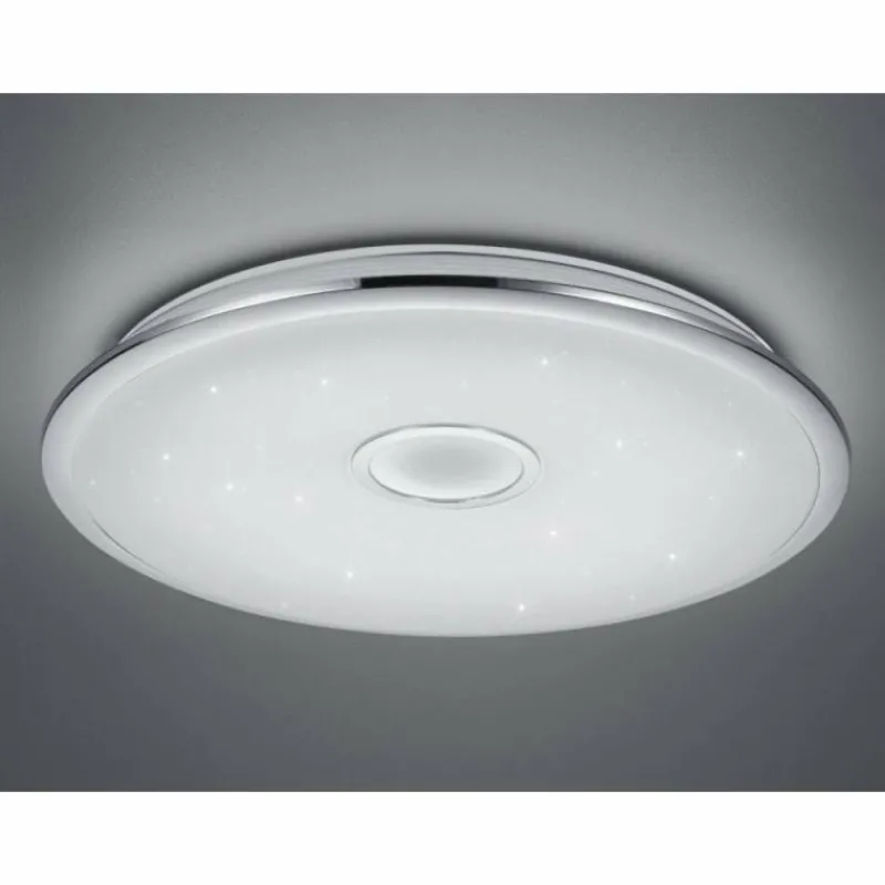 Luminaires Trio Plafonnier Trio OSAKA LED Chrome, 1 lumière, Télécommandes* Éclairage Led