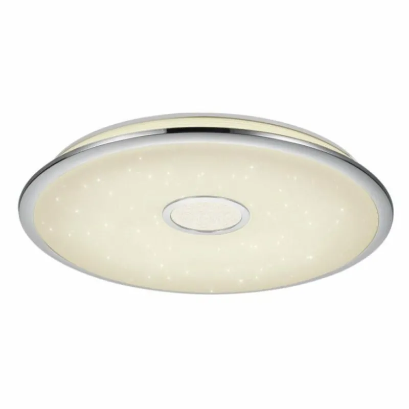 Luminaires Trio Plafonnier Trio OSAKA LED Chrome, 1 lumière, Télécommandes* Éclairage Led