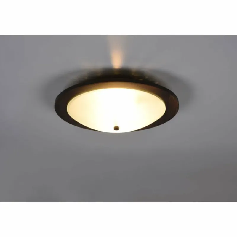 Lampes Vintages & Rétros-Luminaires Trio Plafonnier Trio Pali Bois foncé, 2 lumières