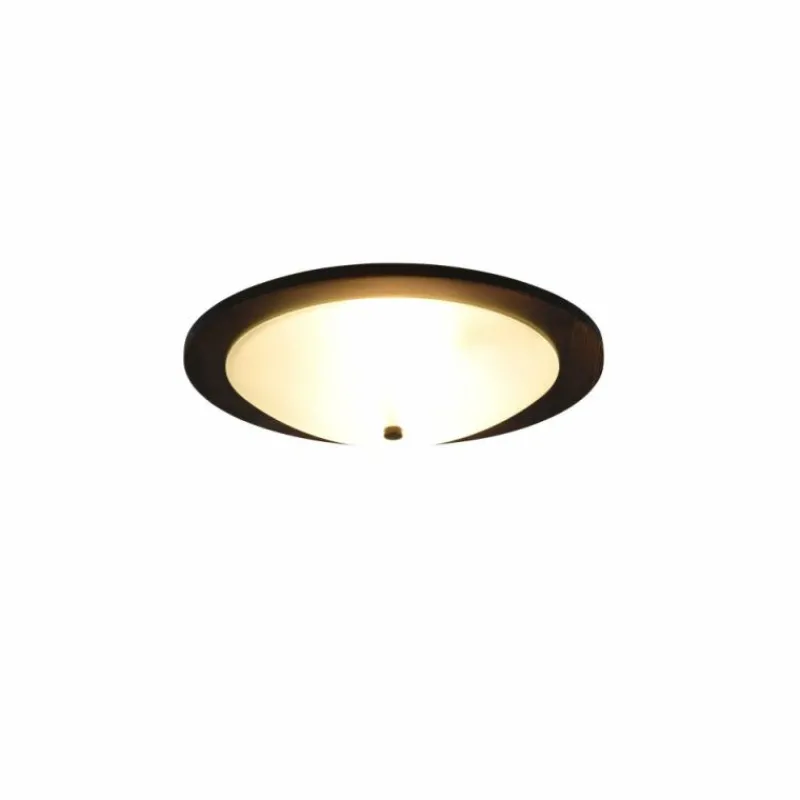 Lampes Vintages & Rétros-Luminaires Trio Plafonnier Trio Pali Bois foncé, 2 lumières