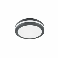 Luminaires Trio Plafonnier Trio Piave LED Anthracite, 1 lumière, Détecteur de mouvement