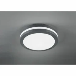 Luminaires Trio Plafonnier Trio Piave LED Anthracite, 1 lumière, Détecteur de mouvement
