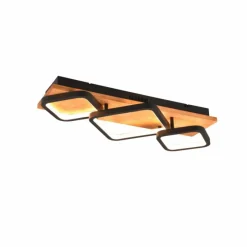 Lampes En Bois-Luminaires Trio Plafonnier Trio Rama LED Écru, Noir, 1 lumière