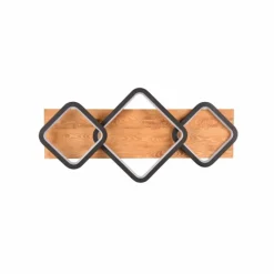 Lampes En Bois-Luminaires Trio Plafonnier Trio Rama LED Écru, Noir, 1 lumière