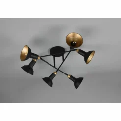 Luminaires Trio Plafonnier Trio Roxie Noir, 6 lumières* Plafonniers