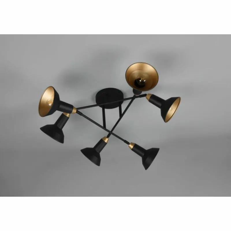 Luminaires Trio Plafonnier Trio Roxie Noir, 6 lumières* Plafonniers